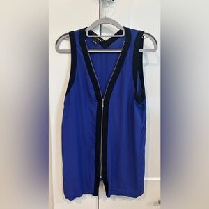 Trouve Zip-Front Tank Blouse. Size L